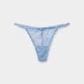 Designer Floral Lace Thong G-String | Blue