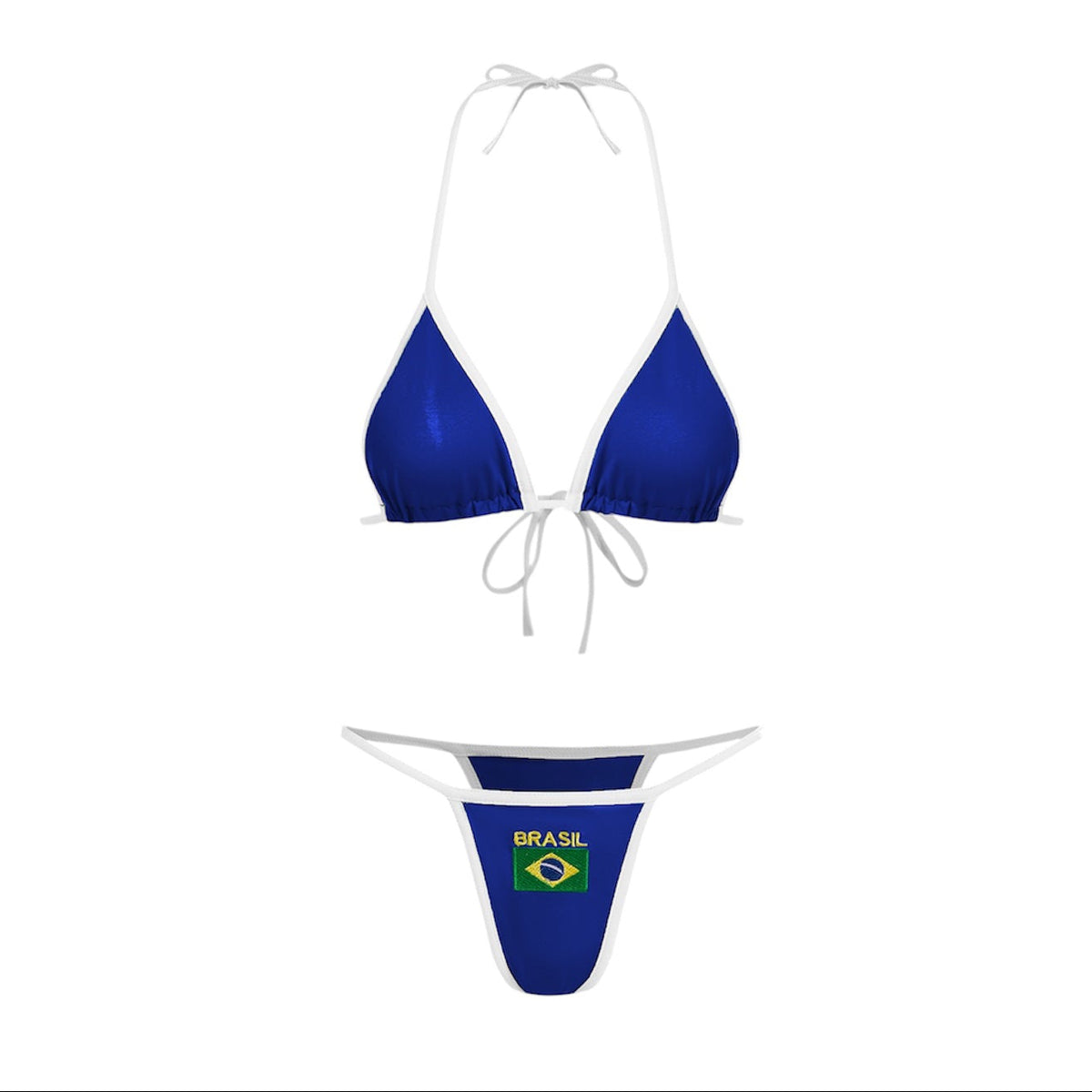 Brazil Blue Flag Bikini Set by LENCE LONDON